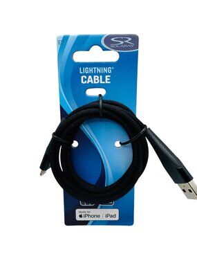 Solaray MFi Fast Charging 3ft Cable iPhone iPad USB Charging Sync Cord Black